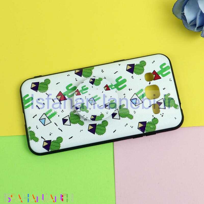 اصفهان جانبی-قاب فانتزی برجسته + پاپ سوکت طرح کاکتوس سامسونگ J3 2016 سری D