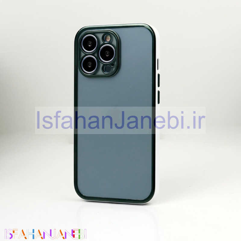 اصفهان جانبی-قاب پشت شفاف دور رنگی محافظ لنزدار iPhone 13 Pro
