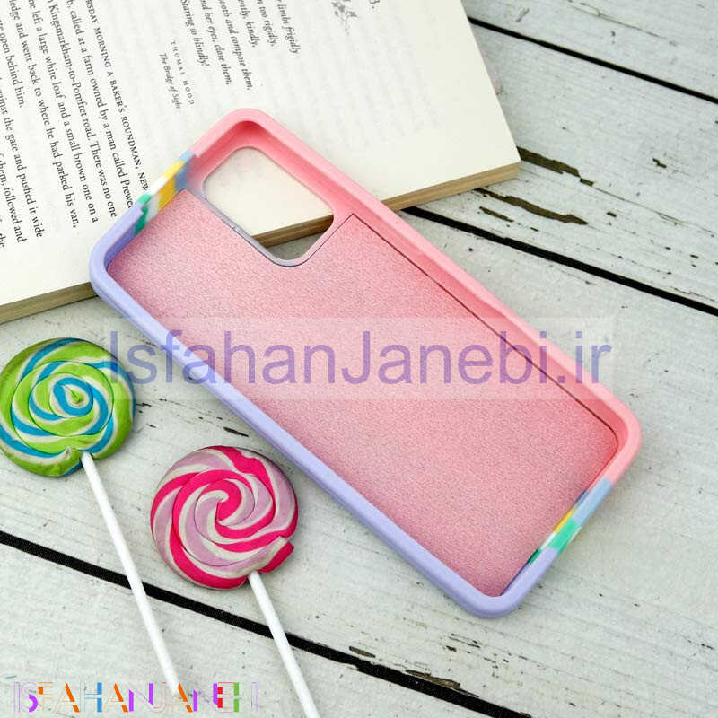 اصفهان جانبی-قاب سیلیکونی اورجینال رنگین کمانی طرح بافت Samsung Galaxy A32 5G