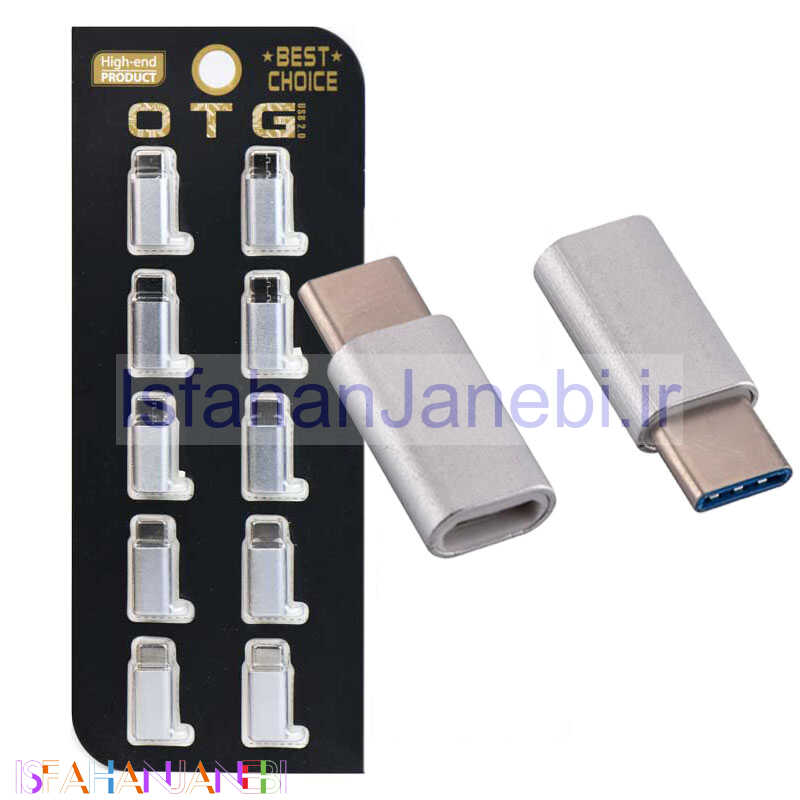 اصفهان جانبی-تبدیل میکرو یو اس بی به Type-C پک 10 عددی