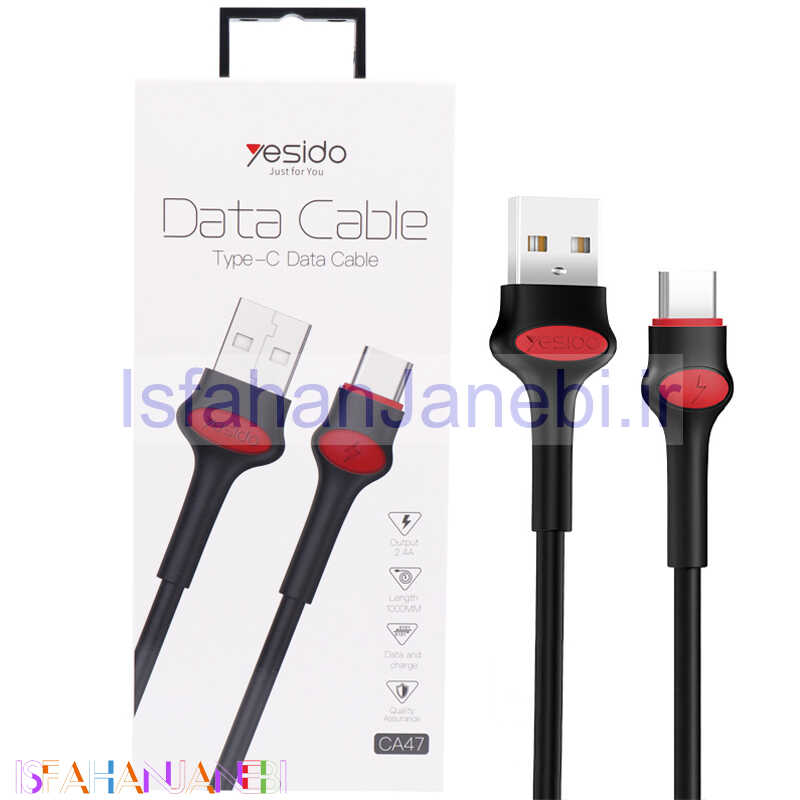 اصفهان جانبی-کابل Yesido CA47 2.4A 1m Type-C