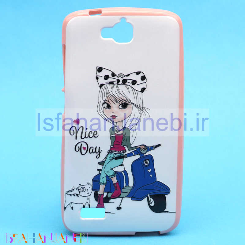 اصفهان جانبی-قاب فانتزی برجسته صورتی طرح دختر هواوی Honor 3C