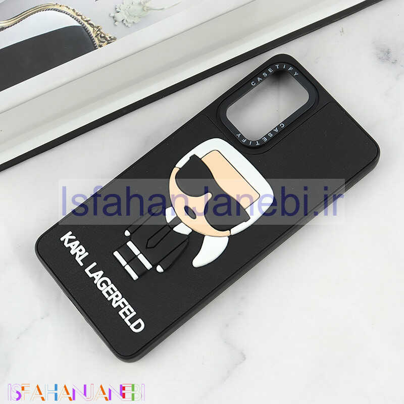 اصفهان جانبی-قاب Casetify سامسونگ Galaxy A73 طرح Karl Lagerfeld برجسته