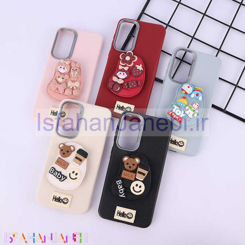 اصفهان جانبی-قاب چرمی ژله ای Leather سامسونگ Galaxy A55 پاپ سوکت دار