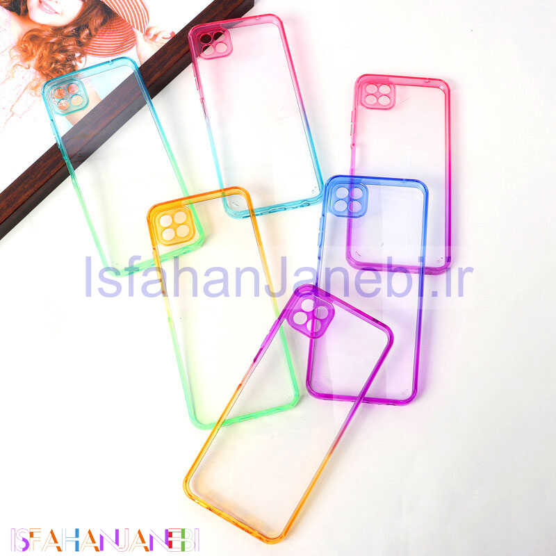 اصفهان جانبی-قاب ضد ضربه دور رنگی محافظ لنزدار Samsung Galaxy A22 5G