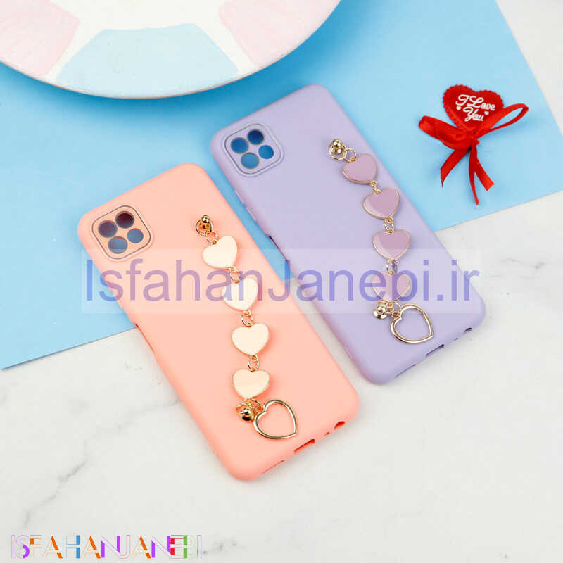 اصفهان جانبی-قاب سیلیکونی محافظ لنزدار + بند آویز Samsung Galaxy A22 5G