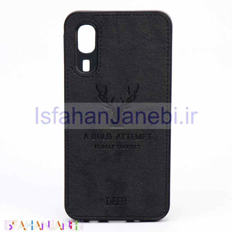 اصفهان جانبی-قاب چرمی طرح گوزن Samsung A2 Core مشکی