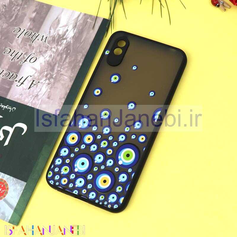اصفهان جانبی-قاب PC مات محافظ لنزدار طرحدار چشم و نظر شیائومی Redmi 9A