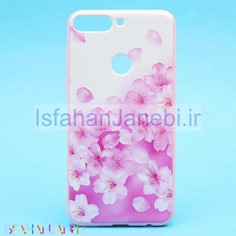 اصفهان جانبی-قاب فانتزی برجسته صورتی طرح گل هواوی Y7 Prime 2018