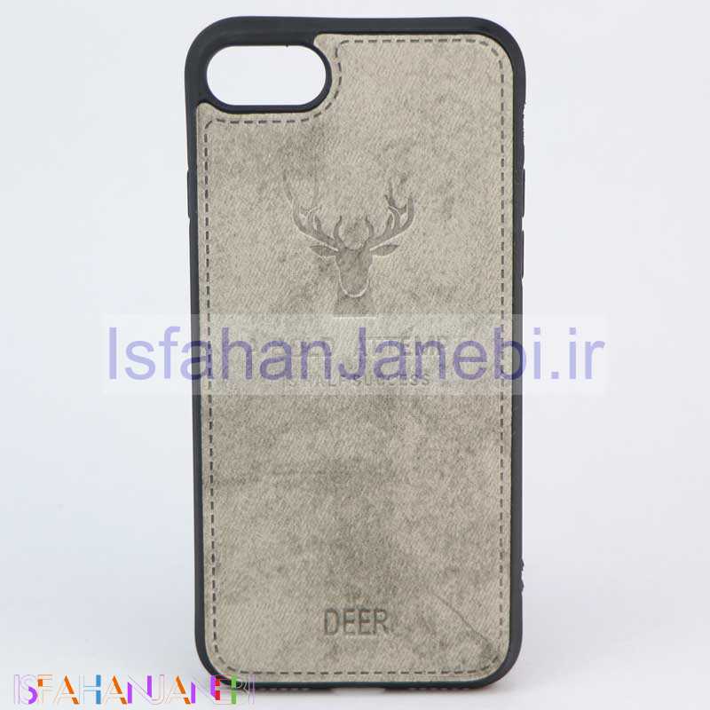 اصفهان جانبی-قاب چرمی طرح گوزن iPhone 7/8 طوسی