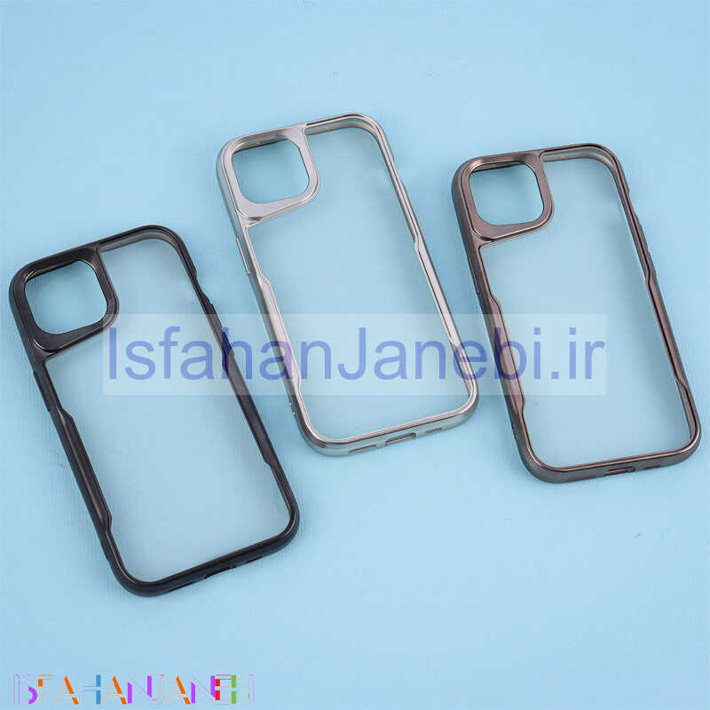 اصفهان جانبی-قاب ژله ای شفاف آیفون iPhone 15 طرح تیتانیوم