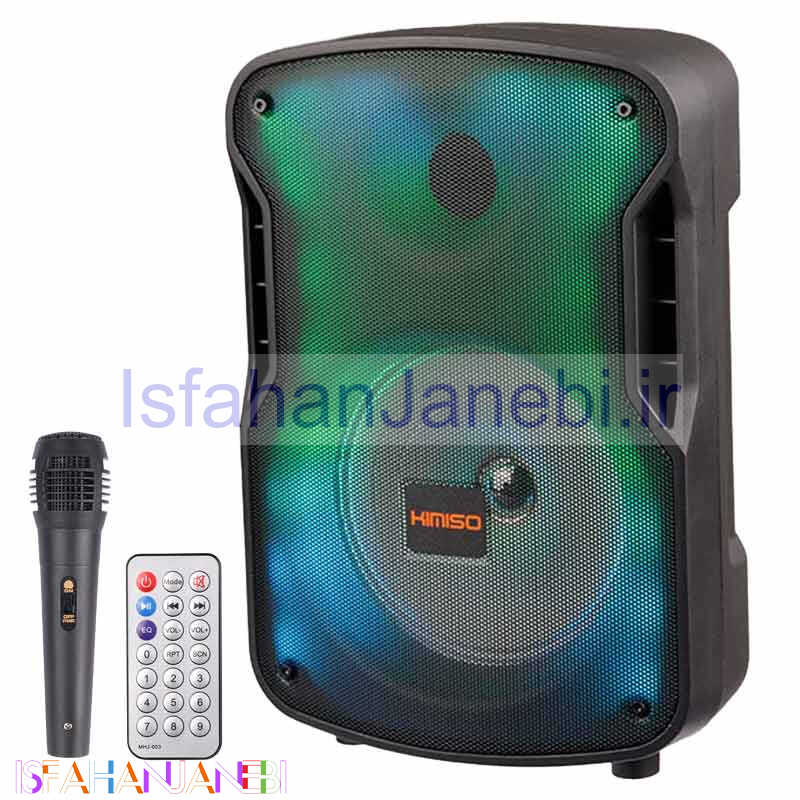 اصفهان جانبی-اسپیکر بلوتوثی فلش خور Kimiso QS-4609 + میکروفون و ریموت کنترل