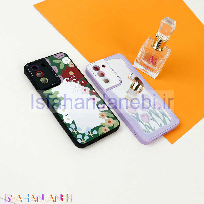 اصفهان جانبی-قاب آینه ای طرحدار محافظ لنزدار Samsung Galaxy S21 FE 5G