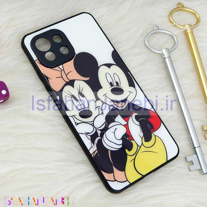 اصفهان جانبی-قاب محافظ لنزدار پشت گلسی طرحدار میکی موس Xiaomi Mi 11 Lite