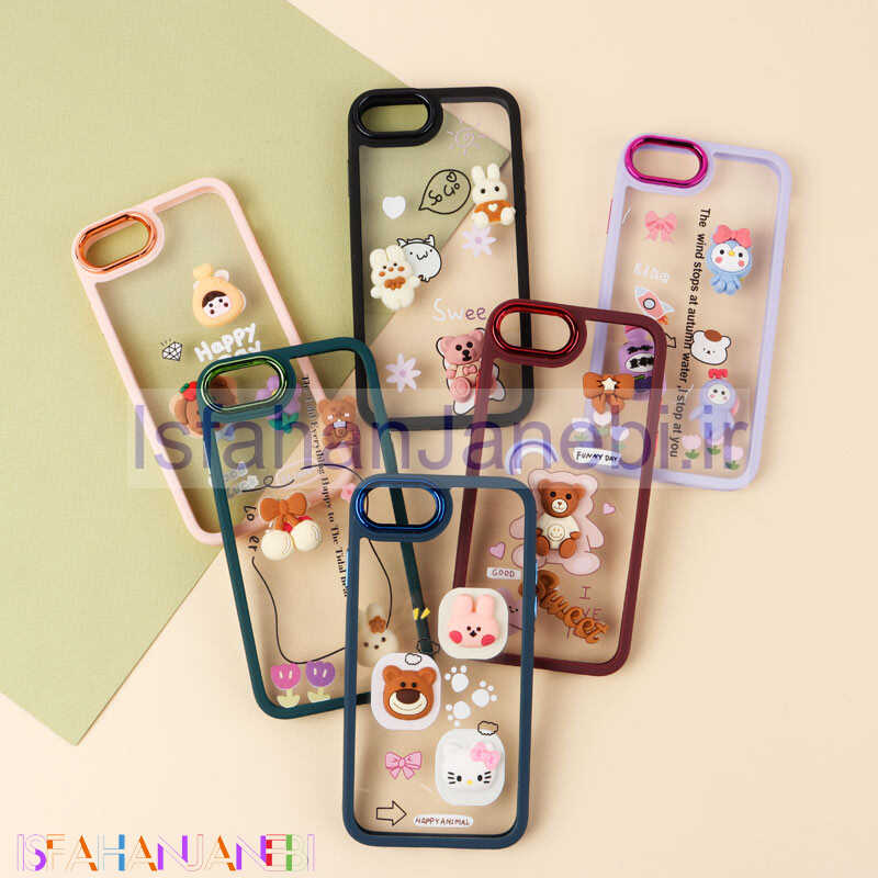 اصفهان جانبی-قاب شفاف متال ایرون عروسکی برجسته iPhone 7 / 8 / SE 2020