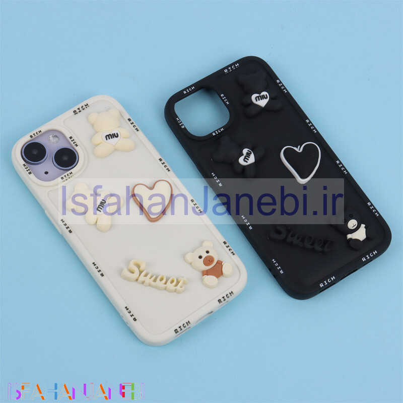 اصفهان جانبی-قاب طرحدار Rich عروسکی برجسته iPhone 13 / 14