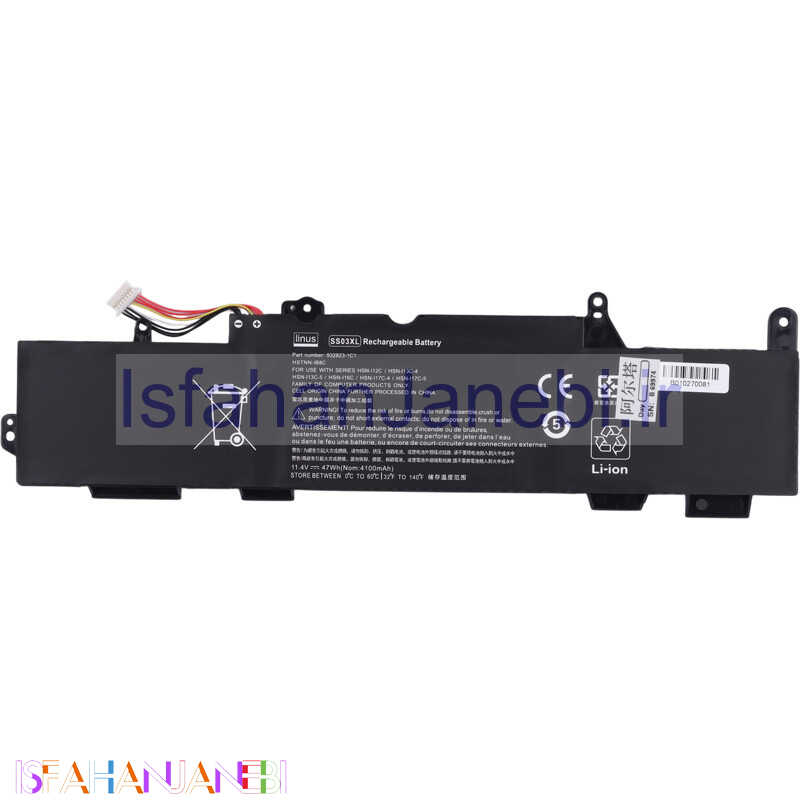 اصفهان جانبی-باتری لپ تاپ اچ پی Linus HP SS03XL 3Cell