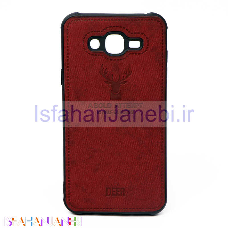 اصفهان جانبی-قاب چرمی طرح گوزن Samsung J7 زرشکی