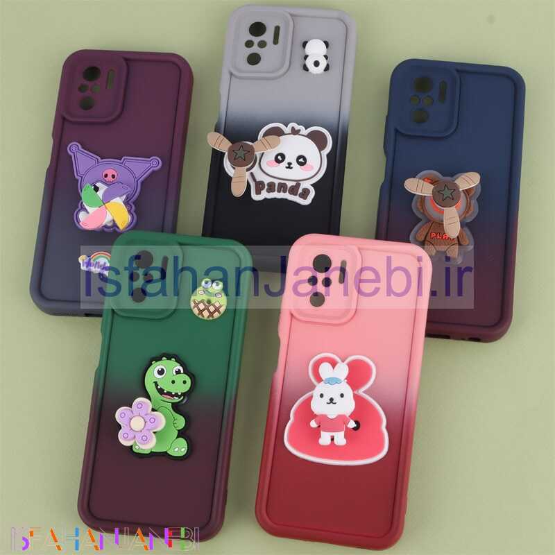 اصفهان جانبی-قاب سیلیکونی شیائومی Redmi Note 10 4G / 10s اسپینردار محافظ لنزدار دورنگ