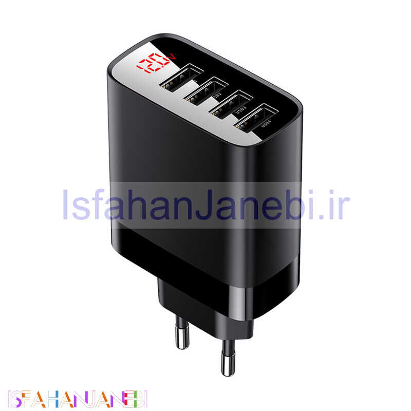 اصفهان جانبی-کلگی فست شارژ 4 پورت Baseus CCJMHB-B 6A 30W