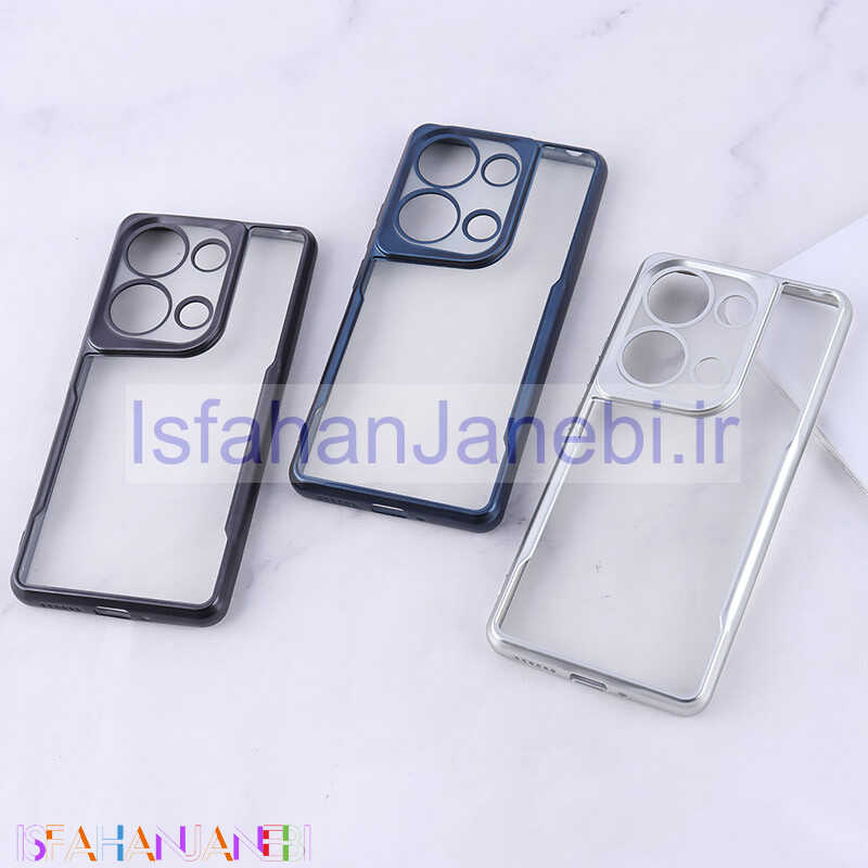 اصفهان جانبی-قاب ژله ای شفاف شیائومی Redmi Note 13 Pro 4G طرح تیتانیوم محافظ لنزدار