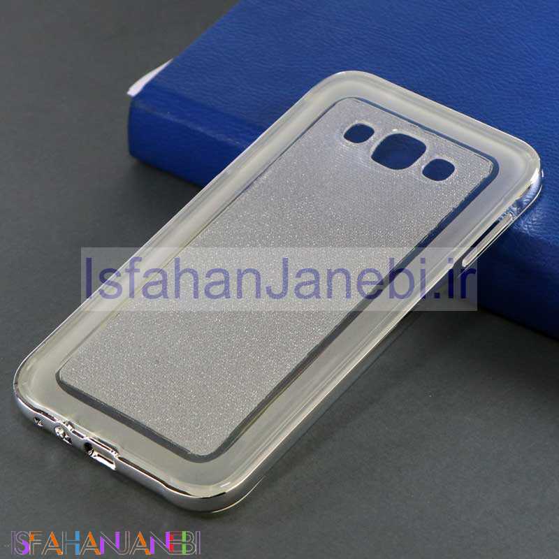 اصفهان جانبی-قاب ژله ای دور رنگی Samsung E7 نقره ای