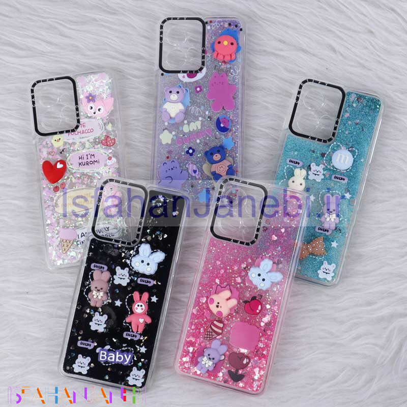 اصفهان جانبی-قاب آکواریومی Casetify شیائومی Redmi Note 12 4G عروسکی برجسته محافظ لنزدار