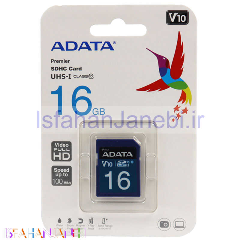 اصفهان جانبی-رم اس دی 16 گیگ ای دیتا ADATA Premier V10 C10 U1 100MB/s