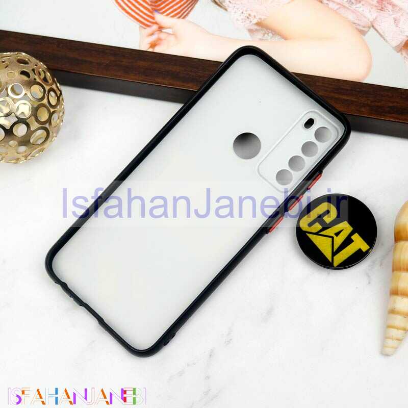 اصفهان جانبی-قاب PC محافظ لنز دار طرح CAT + پاپ سوکت Xiaomi Redmi Note 8