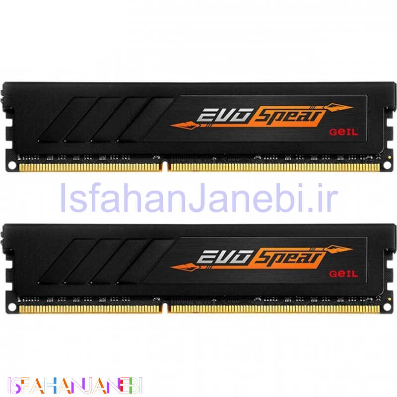 اصفهان جانبی-رم کامپیوتر Geil Evo Spear Black DDR4 16GB 2400MHz CL16 Dual