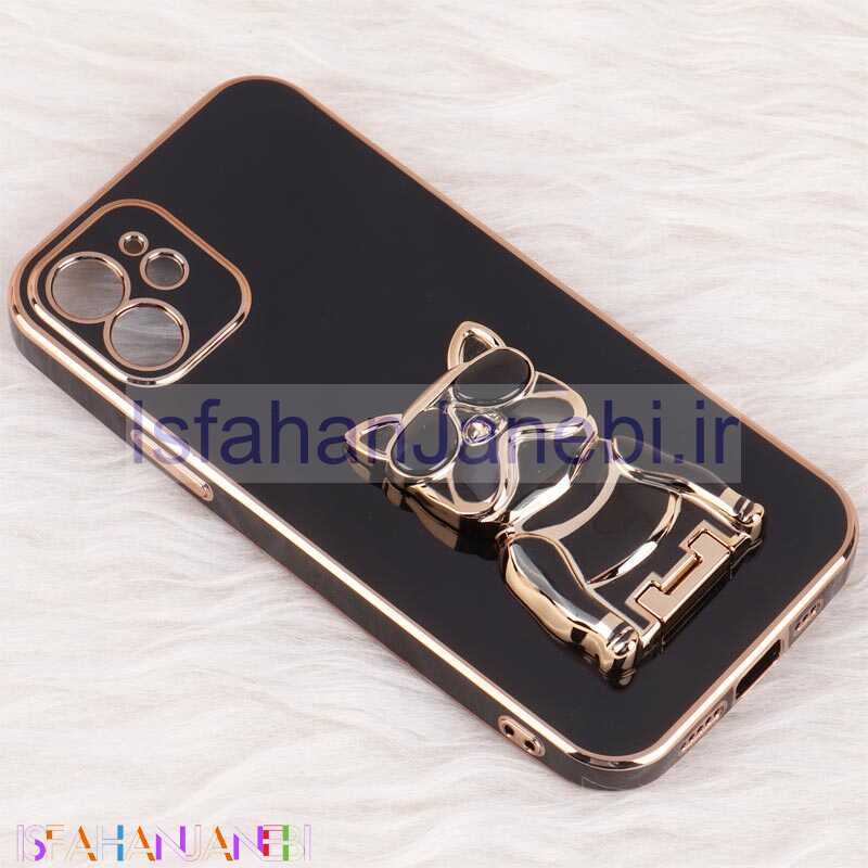 اصفهان جانبی-قاب براق My Case استند طرح سگ محافظ لنزدار iPhone 12
