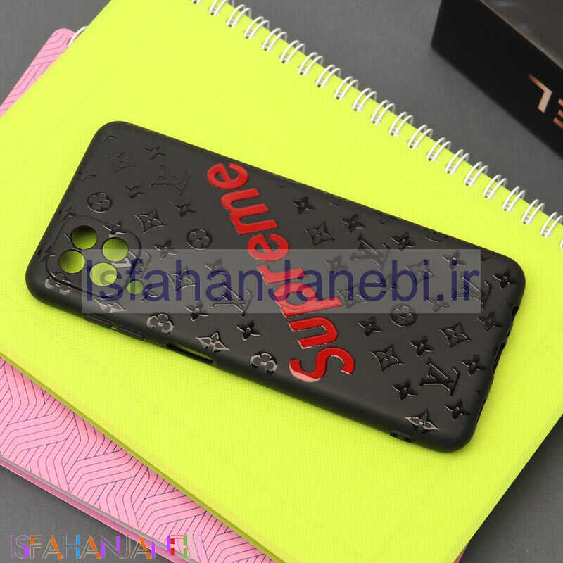 اصفهان جانبی-قاب طرحدار محافظ لنزدار مشکی Superme سامسونگ A12