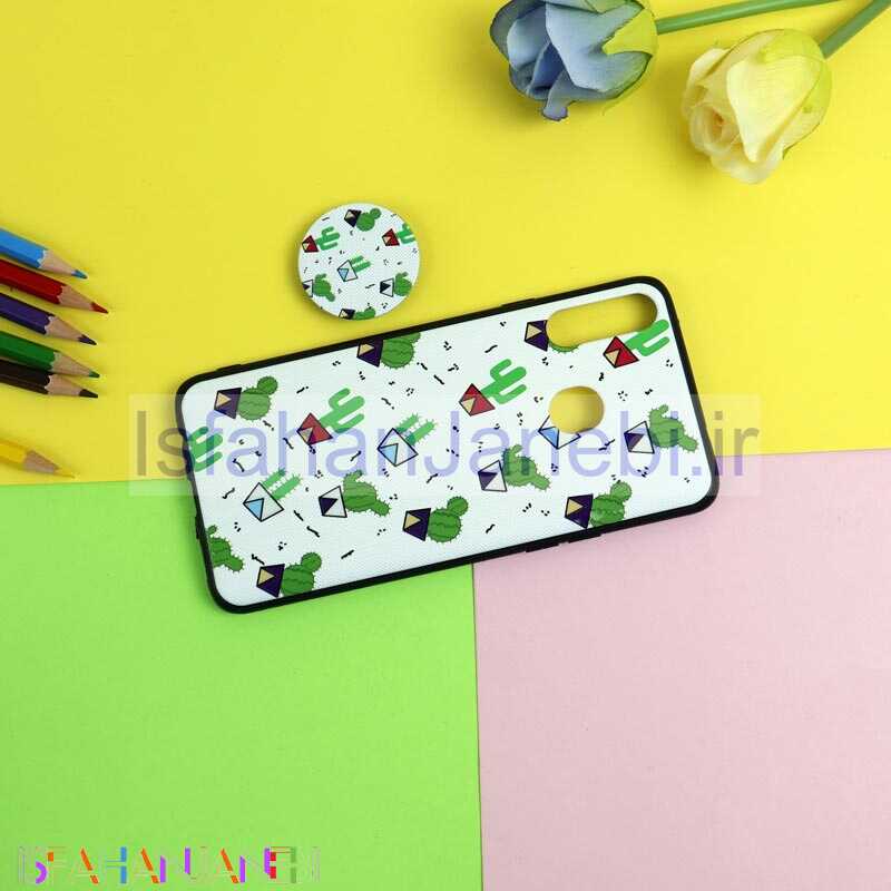 اصفهان جانبی-قاب فانتزی برجسته + پاپ سوکت طرح کاکتوس سامسونگ A20s سری D