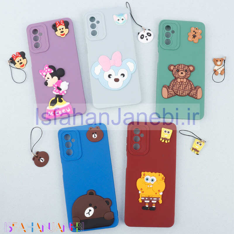 اصفهان جانبی-قاب عروسکی برجسته محافظ لنزدار Samsung Galaxy M52 5G + آویز