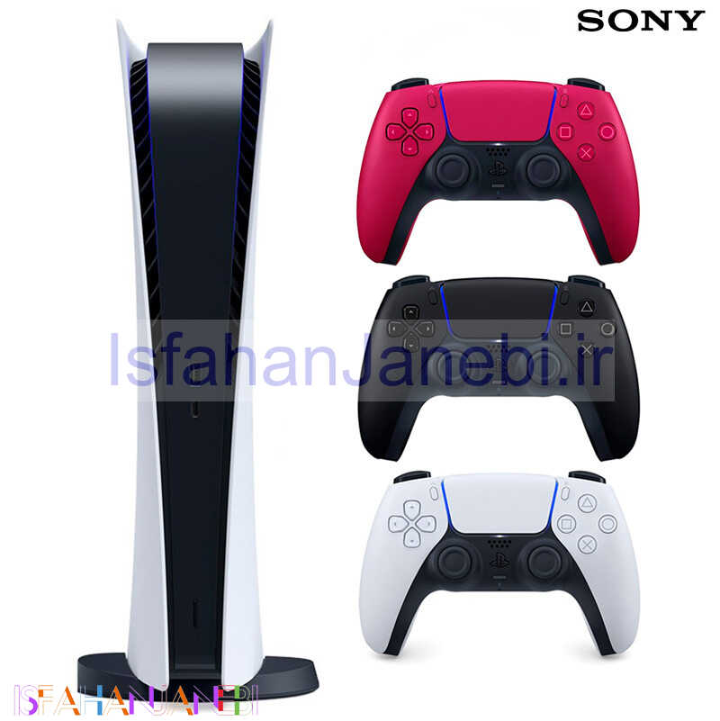 اصفهان جانبی-کنسول بازی سونی (Sony PlayStation 5 Digital Edition 825GB SSD (V1200 + دو دسته اضافی