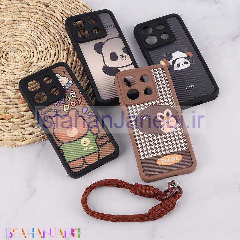 اصفهان جانبی-قاب کبریتی سولید شیائومی Redmi Note 13 Pro 5G محافظ لنزدار با بند مچی