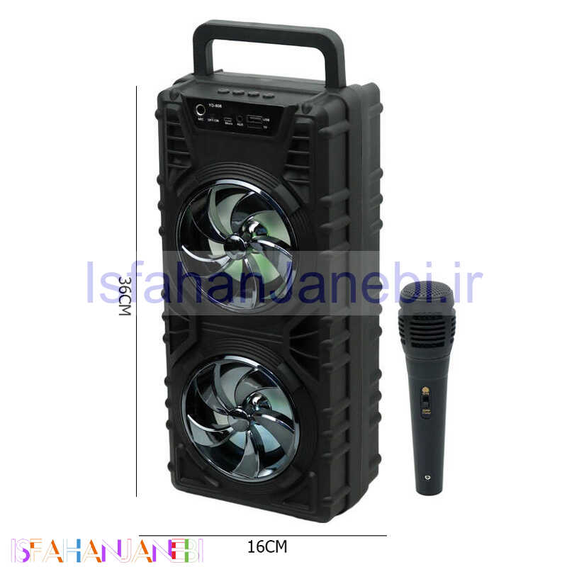 اصفهان جانبی-اسپیکر بلوتوثی رم و فلش خور YD-806 + میکروفون