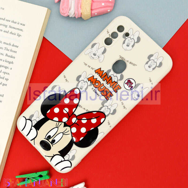 اصفهان جانبی-قاب سیلیکونی سفید محافظ لنزدار طرح میکی موس 1 سامسونگ A11