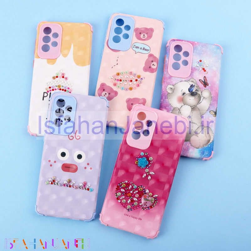 اصفهان جانبی-قاب فانتزی نگین دار کپسولی محافظ لنزدار Samsung Galaxy A73