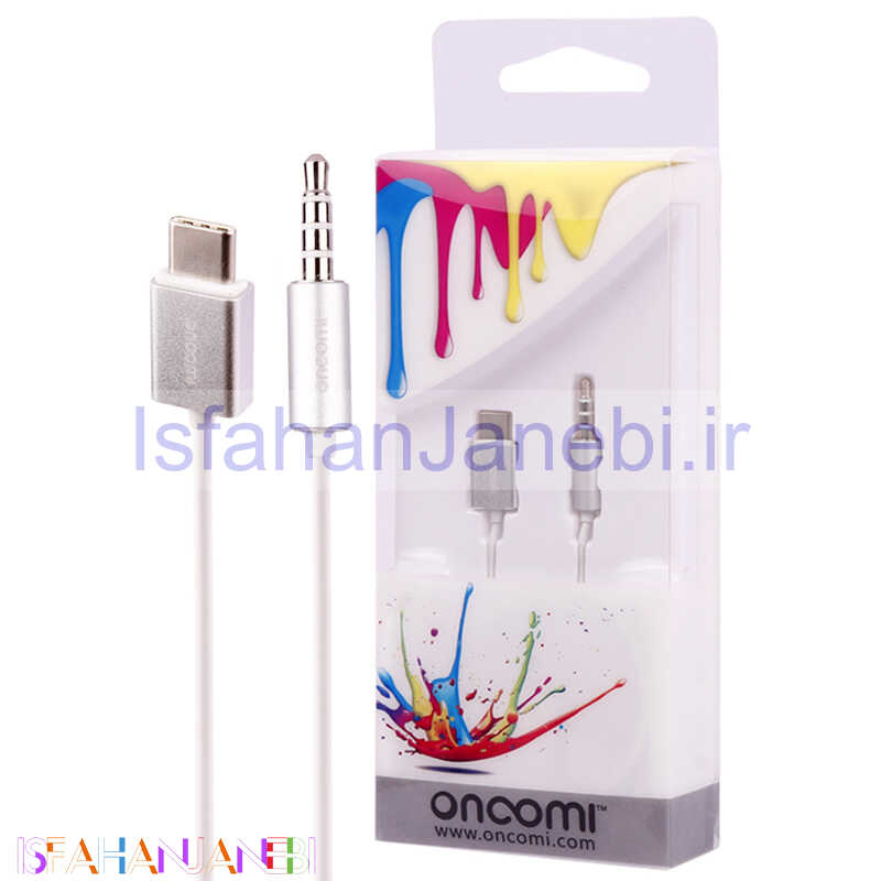 اصفهان جانبی-کابل تبدیل Oncomi J102 Type-C To AUX 1m