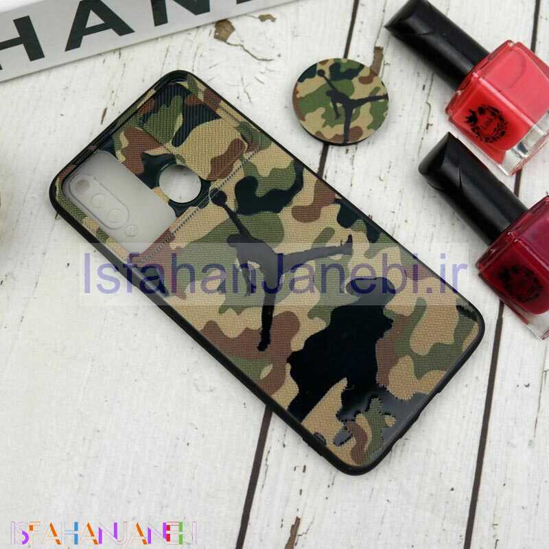 اصفهان جانبی-قاب طرحدار محافظ لنزدار کشویی + پاپ سوکت طرح ارتشی سامسونگ A20s سری B